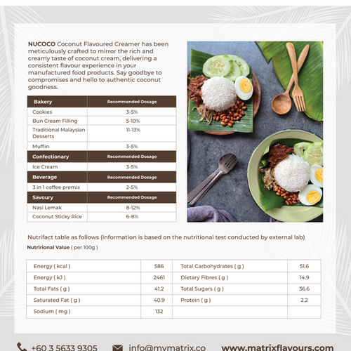 NUCOCO by Matrix | Coconut Cream Flavoured Premix