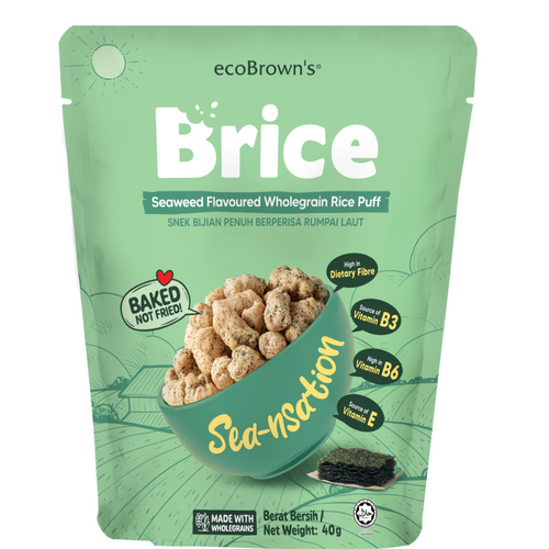 ecoBrown's BRICE Seaweed Wholegrain Rice Snack