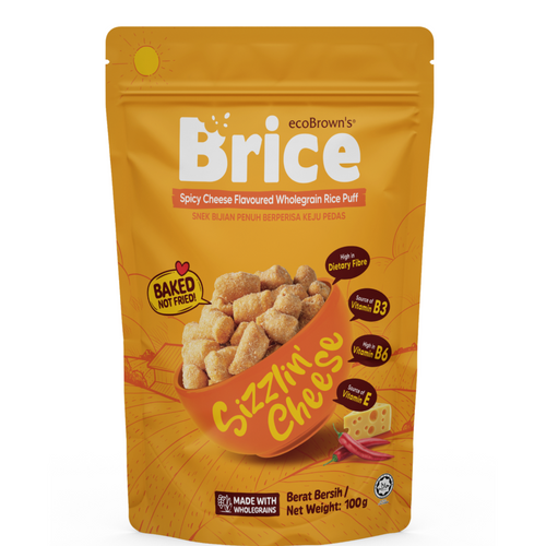 ecoBrown's BRICE Spicy Cheese Wholegrain Snacks