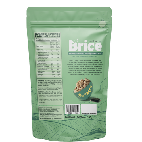 ecoBrown's BRICE Seaweed Wholegrain Snack