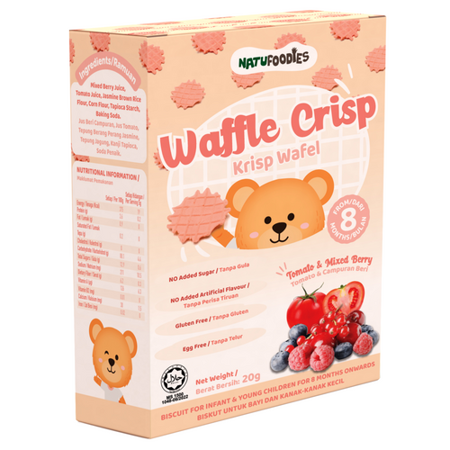 Natufoodies Waffle Crisp - Tomato & Mixed Berry / Kiwi, Grape & Kale 20g