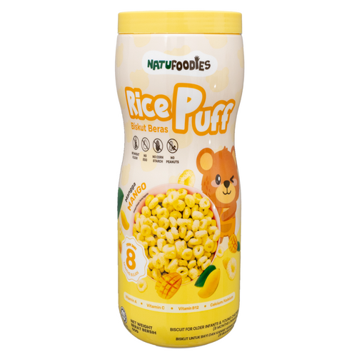 Natufoodies Rice Puff - Blueberry / Orange Peach / Banana Strawberry / Mango 60g