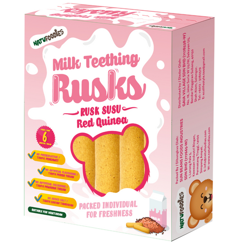 Natufoodies Milk Teething Rusks - Original / Red Quinoa 90g