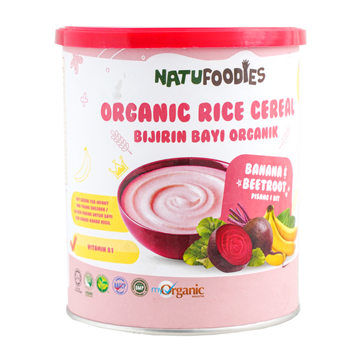 Natufoodies Organic Rice Cereal - Multigrain / Banana & Beetroot / Sweet Potato & Pumpkin 200g
