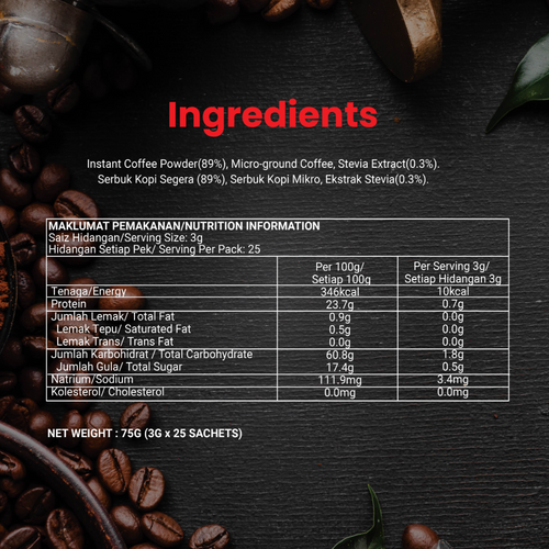 HEI HWANG KOPI 'O' KING STEVIA