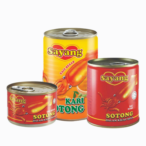 Canned Cuttlefish in Soy Sauce & Cuttlefish in Curry Sauce
