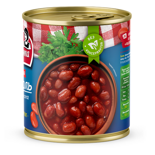 Red kidney beans in tomato sauce