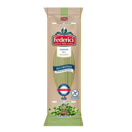 Federici №3 Spaghetti gluten-free from Green peas, 250g