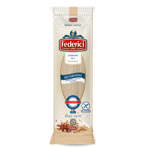 Federici №3 Spaghetti gluten-free from Brown Rice with Amaranth and Quinoa, 250g