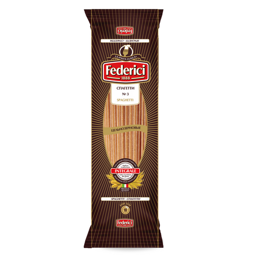 Federici №3 Spaghetti whole-grain, 250g