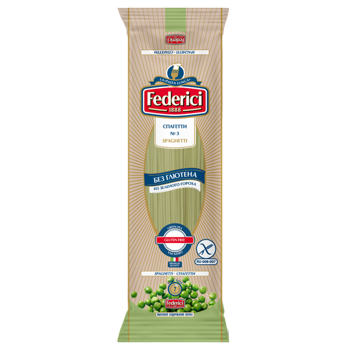 Federici №3 Spaghetti gluten-free from Green peas, 250g