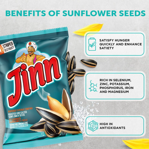 Jinn Striped Roasted and salted sunflower seeds