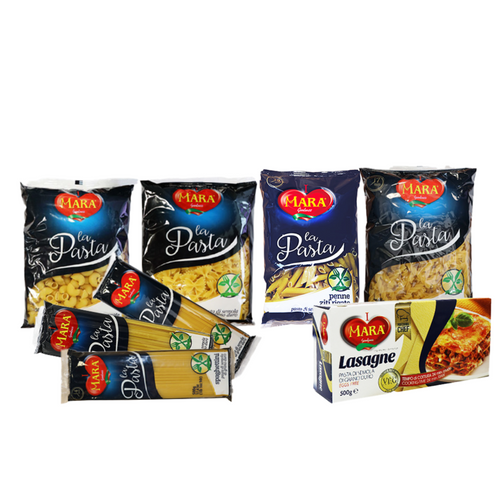 Mara Pasta (Penne, Spaghetti, Spaghettini, Linguine, Chifferi, Fusilli, Farfalle, Lasagne)