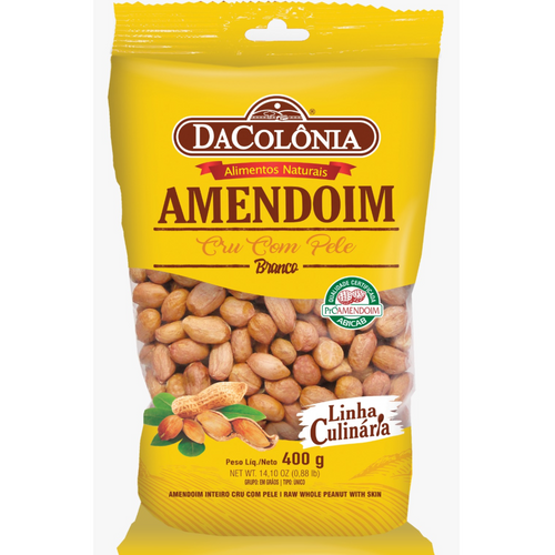 Amendoim cru com pele