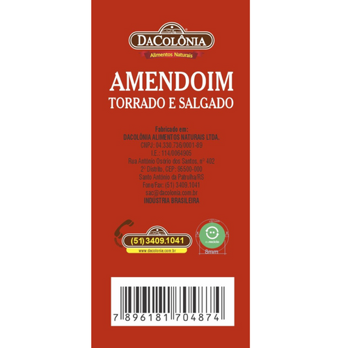 Amendoim Torrado e Salgado