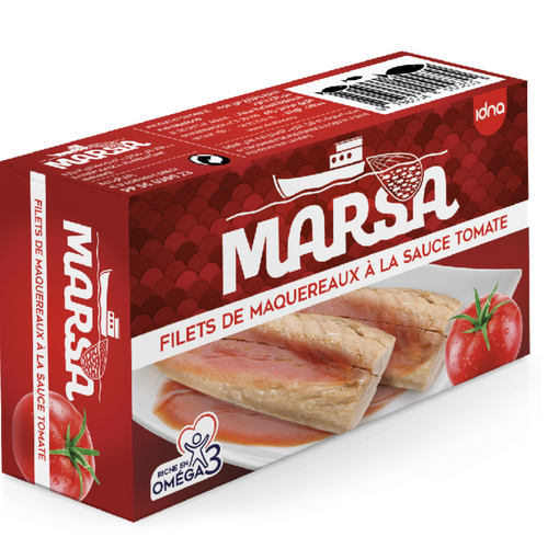 Marsa – Mackerel Fillets with Tomato Sauce (125g)