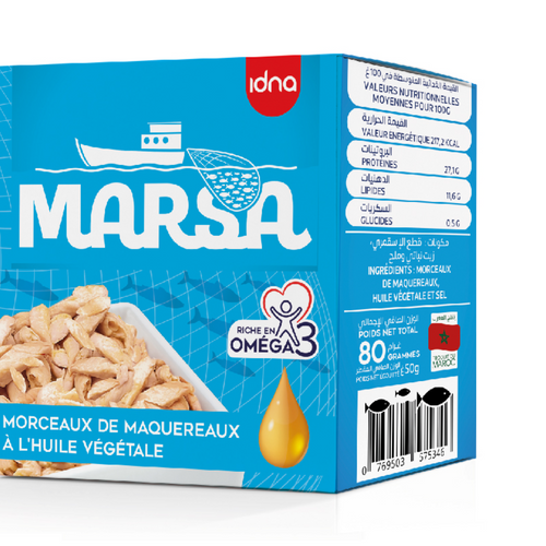 Chunks of Mackerel in Vegetable Oil (80 g)