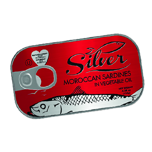 Silver brand canned sardines in vegetable oil 125g