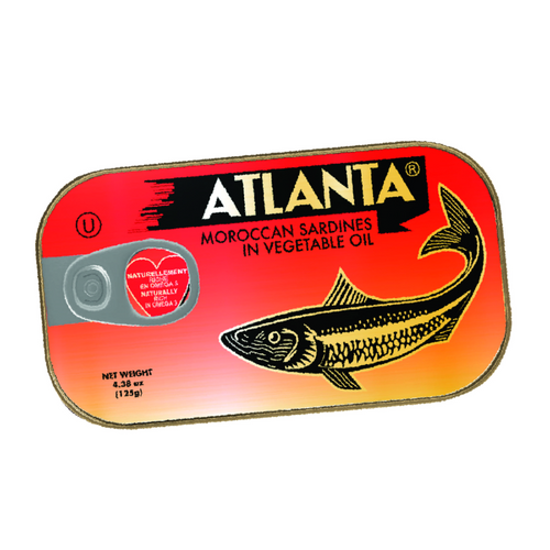 Atlanta brand canned sardines in vegetable oil 125g