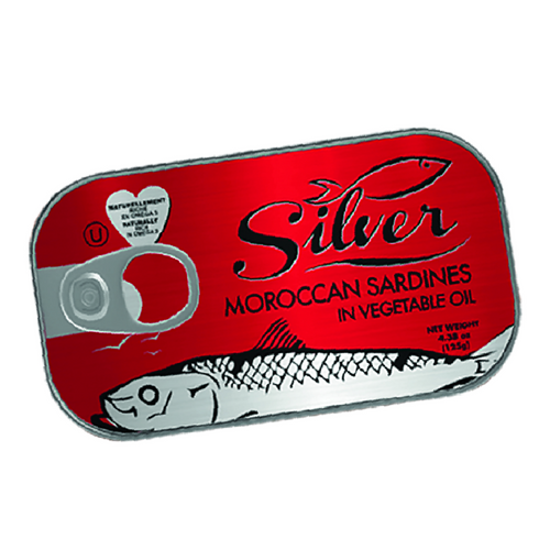 Silver brand canned sardines in vegetable oil 125g