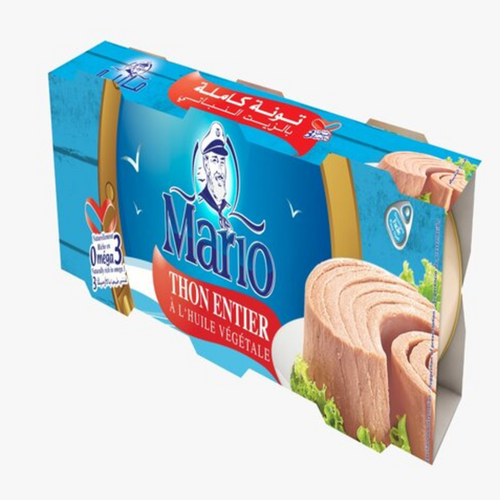 Tripack Mario brand whole tuna in vegetable oil 240g(3x80g)