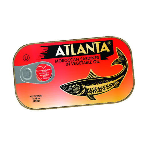Atlanta brand canned sardines in vegetable oil 125g