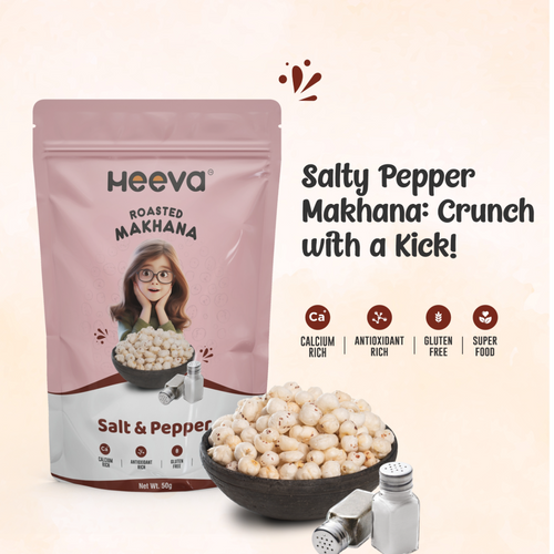 50G Heeva Makhana Salt & Pepper