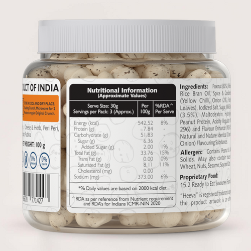 Heeva Makhana Cream & Onion 100G