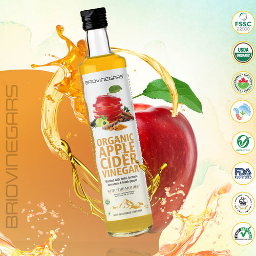 Organic Apple Cider Vinegar with Amla Turmeric Cinnamon Black Pepper