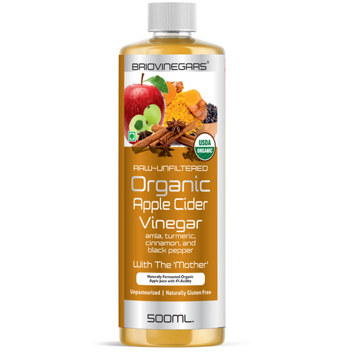 Organic Apple Cider Vinegar with Amla Turmeric Cinnamon Black Pepper