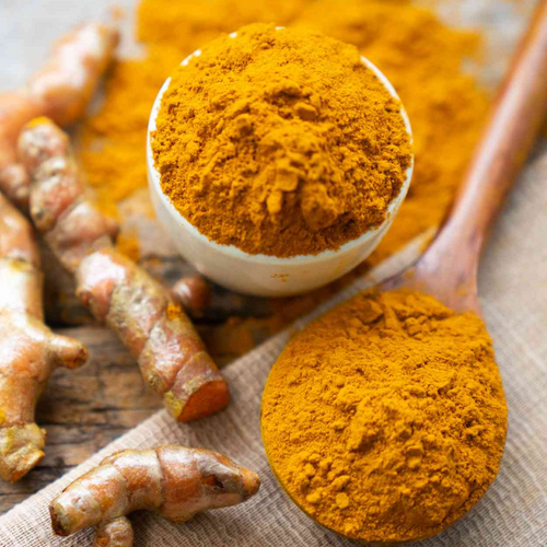 Red chili powder, ginger powder, turmeric powder