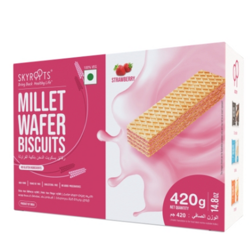 Millet Wafer Biscuits Strawberry