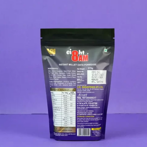 8AM Instant Millet Oats Porridge, 375g