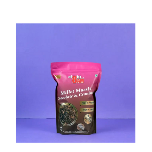 8AM Millet Muesli Chocolate & Cranberry, 375g