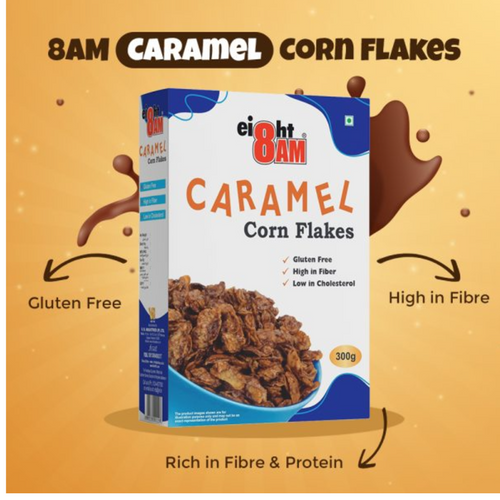 8AM Caramel Corn Flakes, 300g