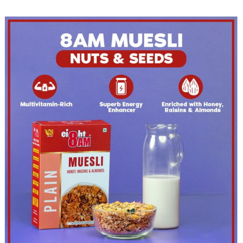 8AM Muesli with Honey, Raisins and Almonds, 425g
