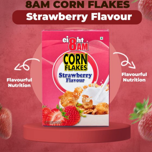 8AM Corn Flakes Strawberry Flavour, 300g