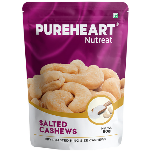 Pureheart Nutreat Roasted Salted Cashew, Flavorful & Crunchy Snack