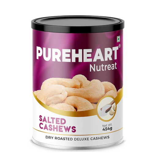 Pureheart Nutreat Roasted Salted Cashew, Flavorful & Crunchy Snack