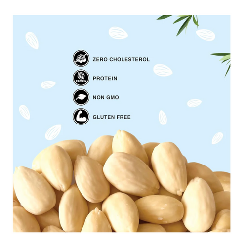 Pureheart Nutreat Natural Peeled Almonds, Premium California Whole Blanched Almond Nuts Without Skin