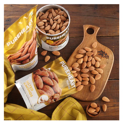 Pureheart Dry Roasted Nutreat Salted Almonds Natural Premium California Almond Nuts
