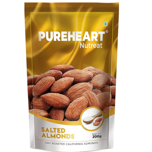 Pureheart Dry Roasted Nutreat Salted Almonds Natural Premium California Almond Nuts