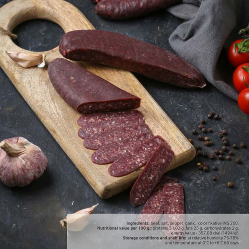 Sausages raw-dried, Sudjukh natural casing