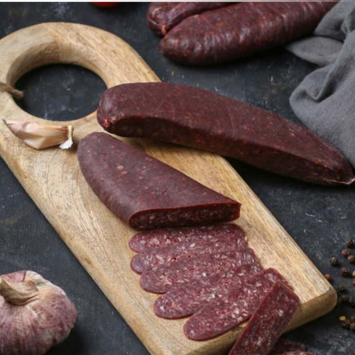 Sausages raw-dried, Sudjukh natural casing