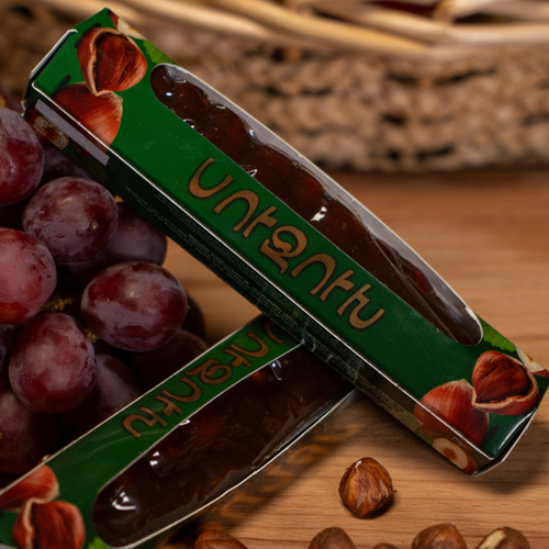 Sweet sujukh with hazelnut 100g.
