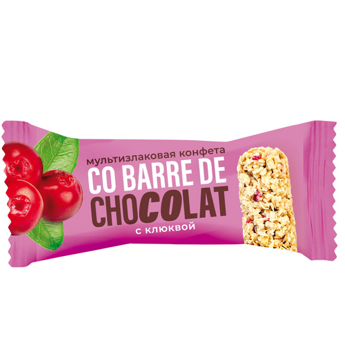 Multigrain bar Co barre de CHOCOLAT with cranberry