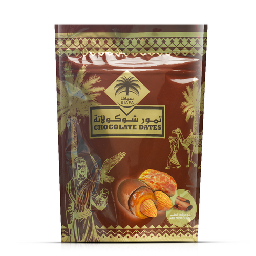 Dates with Milk chocolate and Almond 100 gms