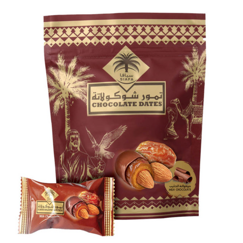 Dates with Milk chocolate and Almond 100 gms
