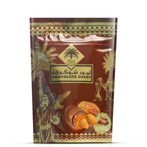 Dates with Milk chocolate and Almond 100 gms