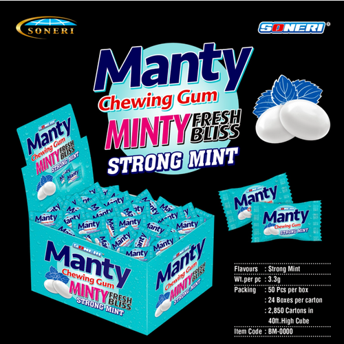 MANTY CHEWING GUM (STRONG MINT)